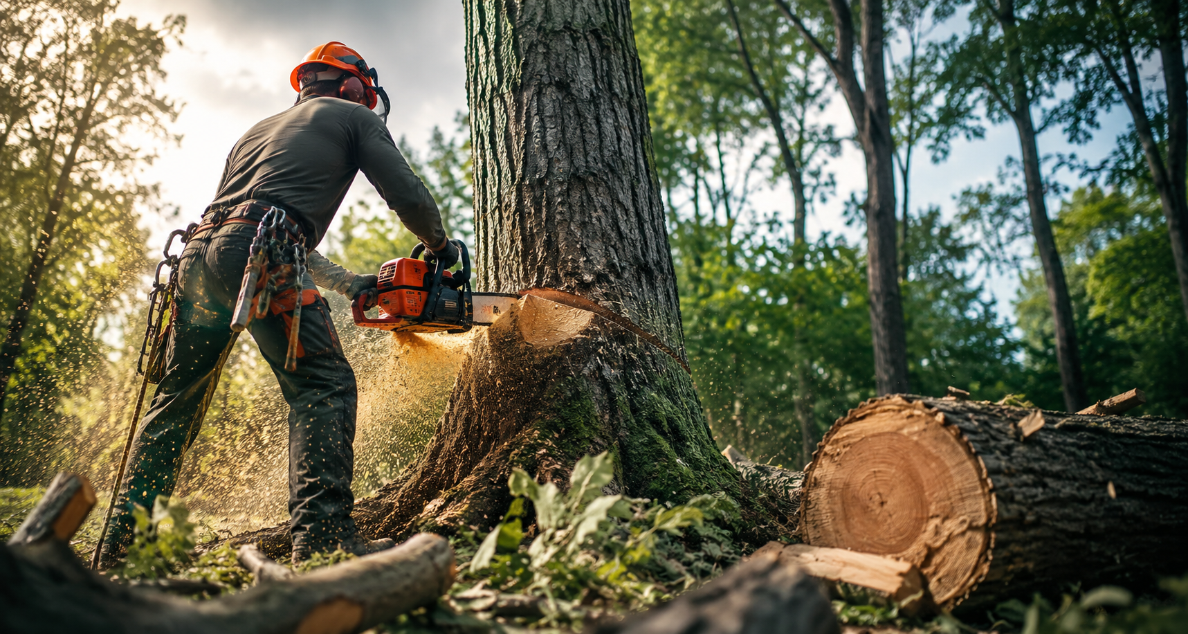 Friendly Rochester arborist caring for trees