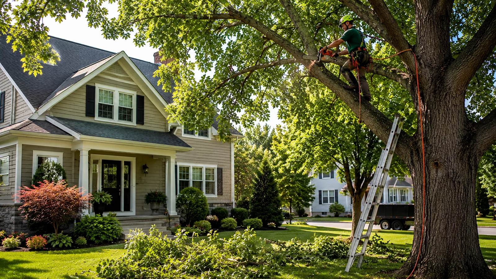 Residential tree trimming in Rochester